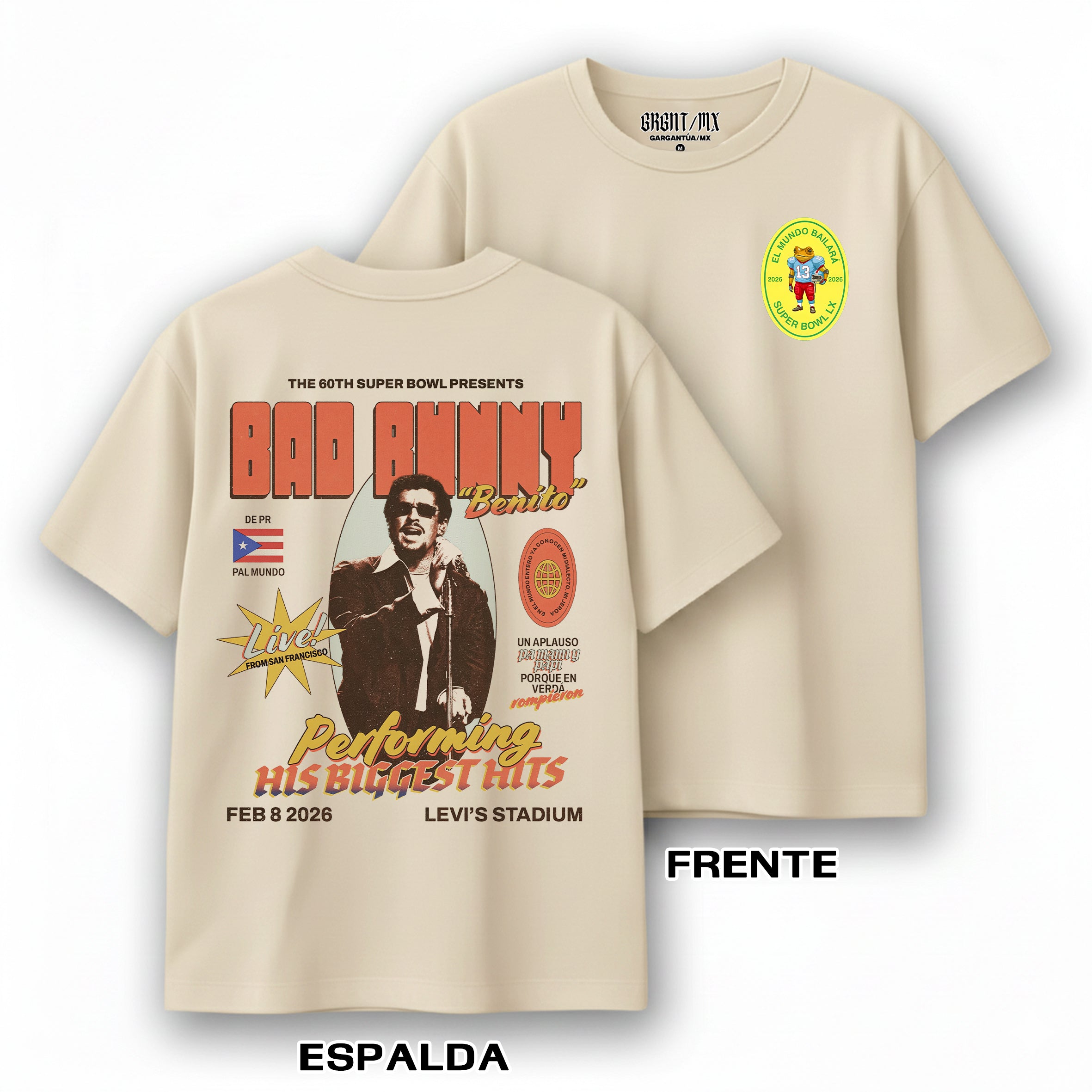 Playera Bad Bunny "Super Bowl"