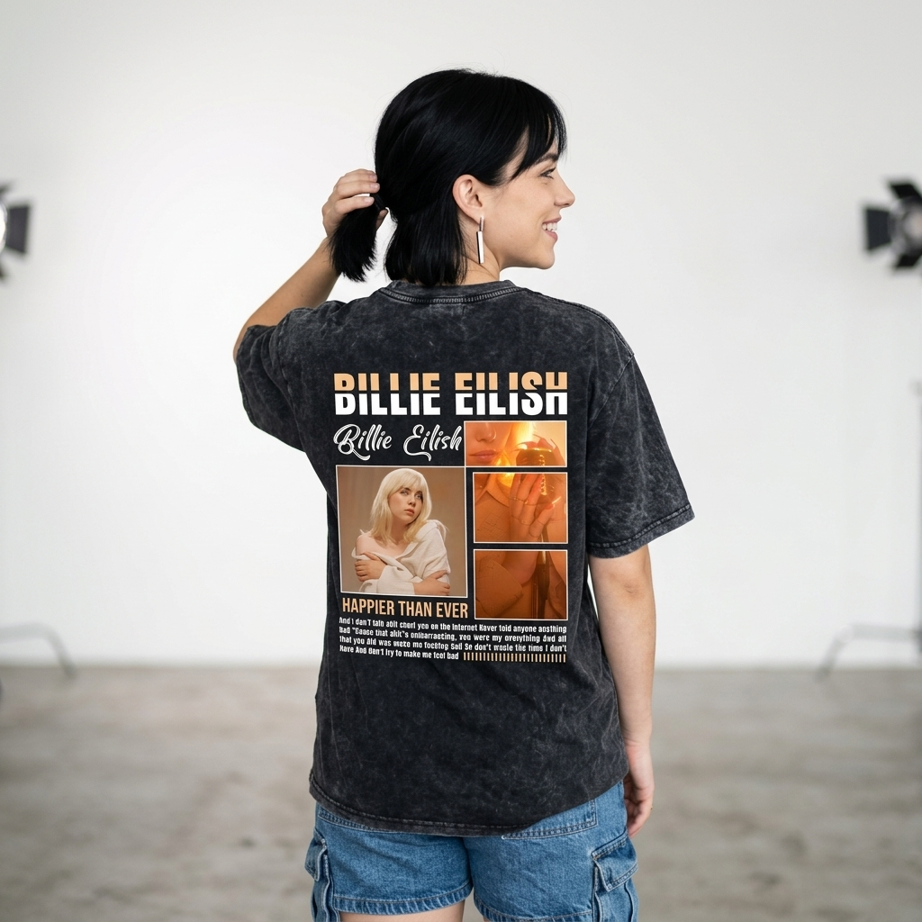 Playera Billie Eilish "Happier Than Ever"
