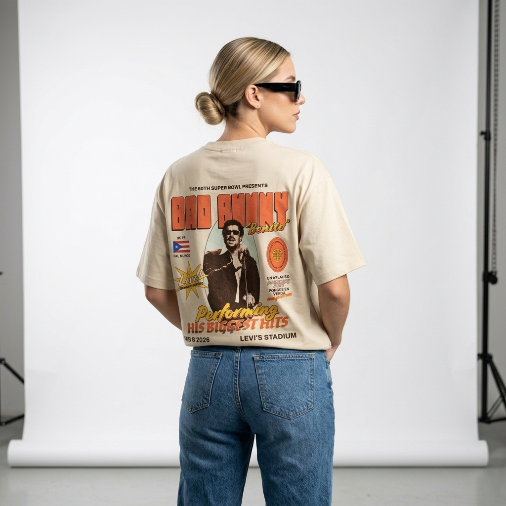 Playera Bad Bunny "Super Bowl"