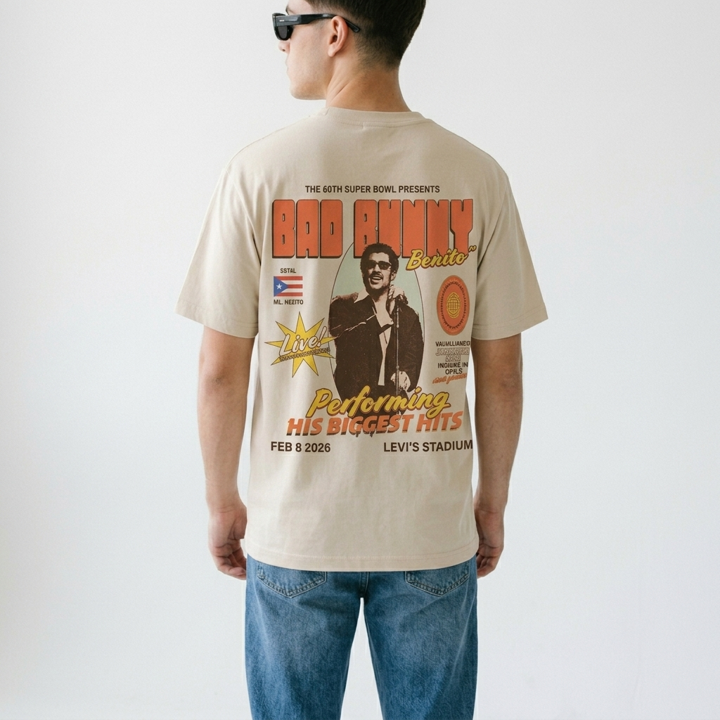 Playera Bad Bunny "Super Bowl"
